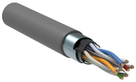 Кабель информационный F/UTP категория 6 4x2х23AWG(0,57мм) 305м (медь) PVC solid серый ITK