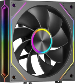 Кулер для корпуса/ Case Cooler PCCooler F3 X120R ARGB BK Reverse (120x120x25mm, 4-pin PWM, ARGB, 54CFM, 28.4dBA, 1800RPM, Black)