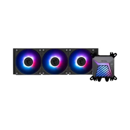 Система жидкостного охлаждения/ Water Cooling System MSI MAG CORELIQUID A15 360 (300W, 360mm, Black, ARGB/ Fans: 3x120mm, 64.89CFM, 28.7dBA, 2050RPM/ Pump 20dBA, 3400RPM, Rad thickness 27mm/ S: 1851, 1700, AM5, AM4)