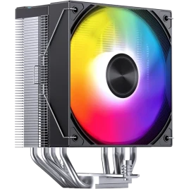 Кулер для процессора/ CPU Cooler JONSBO CA40 ARGB (225W, 4-pin PWM, 157mm, Al/Cu, 4x6mm, ARGB, 1x120mm, 69.61CFM, 32.6dBA, 1800RPM, S: 1851/1700/1200/115X, AM4/AM5 Black)