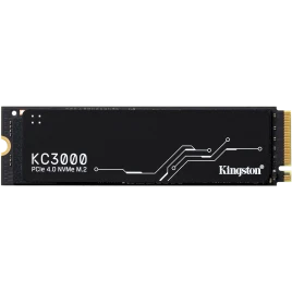 Твердотельный накопитель/ Kingston SSD KC3000, 2048GB, M.2(22x80mm), NVMe, PCIe 4.0 x4, 3D TLC, R/W 7000/7000MB/s, IOPs 1 000 000/1 000 000, DRAM buffer 2048MB, TBW 1600, DWPD 0.71, with Heat Spreader (60 мес)