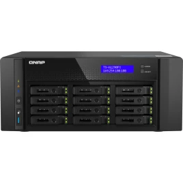 Сетевое хранилище без дисков/ Enterprise QNAP TS-h1290FX-7232P-64G12-Bay NAS(2.5 SATA/SSD U.2 NVMe w/o HDD), AMD EPYC 7232P 3.1 GHz (3.2 GHz), 64 GB DDR4 ECC, 2x2.5GbE LAN, 2 x 25GbE SFP28 port