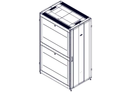 Шкаф Systeme Electric, серия Uniprom, 42U-800/1200, боковые панели 4шт, черный