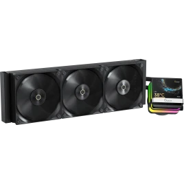 Система жидкостного охлаждения/ Water Cooling System Ocypus Sigma L36 PRO BK (310W, 360mm, LED, Black, ARGB/ Fans: 3x120mm, 90CFM, 2400RPM/ Pump height 97mm, 30dBA, 3100RPM, Rad thickness 27mm/ S: 1851, 1700, 1200, 115X, AM5, AM4)