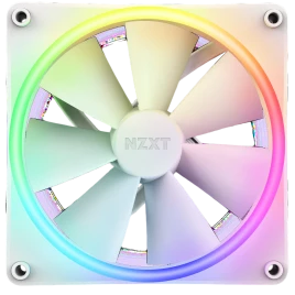 Кулер для корпуса ПК/ Case Cooler NZXT F140 RGB Duo (140x140x25mm, 4-pin PWM, RGB, 84.75CFM, 36dBA, 1800RPM, White)