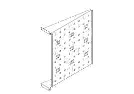 Фиксированная полка Systeme Electric, серия Uniprom, 2U, 450мм, до 15кг