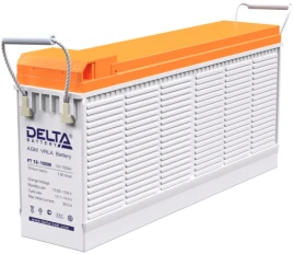 Батарея DELTA серия FT-M, FT 12-100 М, напряжение 12В, емкость 100Ач (разряд 10 часов),  макс. ток разряда (5 сек.) 900А, макс. ток заряда 30А, свинцово-кислотная типа AGM, клеммы под болт М6, ДxШxВ 508х110х223мм., вес 29кг., срок службы 10-12 лет./ Batte