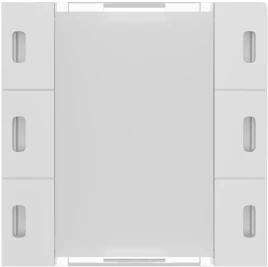 Donel Сенсорный кнопочный модуль KNX, 3 группы, 55 мм, встроенный датчик температуры, функции KNX: переключение, диммер, RGB и RGBW, шторы, сцена, отправка значения, сдвиговый регистр, множественная операция, режим задержки; 8 групповых событий, 8 логичес