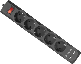 Defender DFS 751 (1.8 м, 5 розеток)
