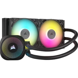 Система жидкостного охлаждения/ Water Cooling System Corsair iCUE LINK TITAN 240 RX RGB (240mm, Black, RGB/ Fans: 2x120mm, 73.5CFM, 36dBA, 2100RPM/ S: 1851, 1700, AM5, AM4)