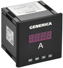 Амперметр цифр. щит. 1-ф. DO RS-485 96х96 LED GENERICA