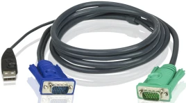 Кабель KVM USB "гидра" 1.8м SHD15M/USB A(M)--SPHD15M(G)/ATEN/ CABLE HD15M/USB A(M)--SPHD15M 1.8m