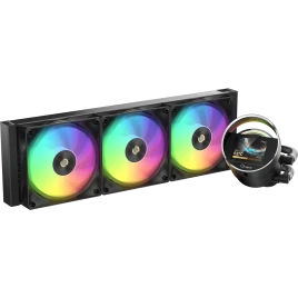 Система жидкостного охлаждения/ Water Cooling System Ocypus Sigma L36 BK ARGB (300W, 360mm, LED, Black, ARGB/ Fans: 3x120mm, 73CFM, 2000RPM/ Pump height 99mm, 27dBA, 3100RPM, Rad thickness 27mm/ S: 1851, 1700, 1200, 115X, AM5, AM4)