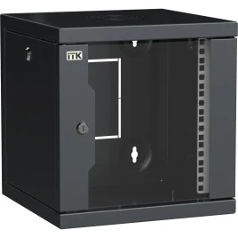 LINEA WS Шкаф 10" 9U 320х310мм дверь стекл. черн.