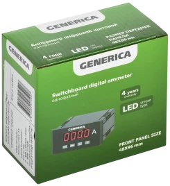 Вольтметр цифр. щит. 1-ф. 48х96 LED GENERICA