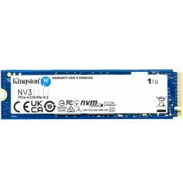 Твердотельный накопитель/ Kingston SSD NV3, 1000GB, M.2(22x80mm), NVMe, PCIe 4.0 x4, 3D TLC, R/W 6000/4000MB/s, TBW 320, DWPD 0.2 (60 мес)