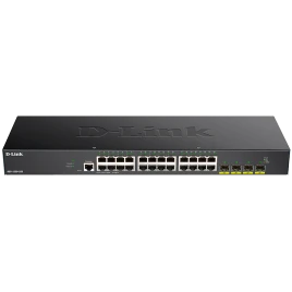 Коммутатор/ DGS-1250-28X Smart L2 Switch 24x1000Base-T, 4х10GBase-X SFP+, CLI, RJ45 Console