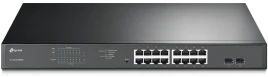 Коммутатор/ 16-Port Gigabit Easy Smart PoE+ Switch with 2 SFP UKplug