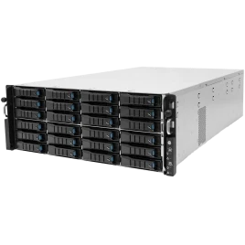 Серверная платформа/ HA401-TU, 4U 24-bay high availability storage server, 24x 12G SATA/SAS hot-swap 3.5/2.5" bay, 2x canister, 1600W 1+1 Platinum redundant power supply, 8x 6038 fan, 36" slide rail, w/o bezel