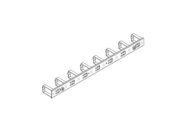 Вертикальный кабельный организатор Systeme Electric, серия Uniprom, 2x8 колец, цвет черный