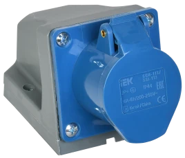Розетка стационарная ССИ-113 2Р+РЕ 16А 200-250В IP44 IEK
