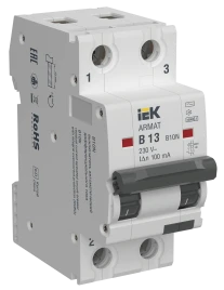 ARMAT АВДТ B10N 2P B13 100мА тип AC IEK