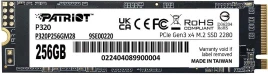 Твердотельный накопитель Patriot PCIe 3.0 x4 256GB P320P256GM28 P320 M.2 2280 [P320P256GM28]