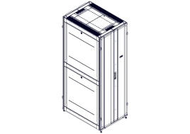 Шкаф Systeme Electric, серия Uniprom, 48U-750/1070, боковые панели 4шт, черный