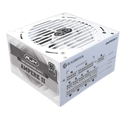 Блоки питания/ Power Supply Raijintek AMPERE II 850, 850W 80+ Platinum (ATX, 3.1, PCIe 5.1, Full-modular, 1x24(20+4)pin, 2x4+4-pin CPU, 3x6+2-pin PCIe, 1x12V(2x6), 10xSATA3, 5xMolex, Active, 120x120mm, 150x140x86mm, APFC, white)