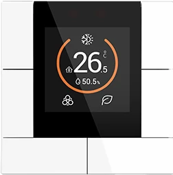 Donel Многофункциональный термостат KNX, 55 мм ЖК-экран, 2 интерфейса, Цвет: Белый, Cерия DKNX