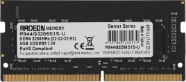Оперативная память DDR4 4GB 3200MHz AMD R944G3206S1S-U R9 RTL PC4-25600 CL22 SO-DIMM 260-pin 1.2В Ret [R944G3206S1S-U]