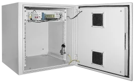 Шкаф уличный 19" 12U 650x600, IP55 металл дверь, серый