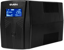 Линейно-интерактивный источник бесперебойного питания SVEN Pro 650, 390вт, 650Ва, 175-280в, 2 евророзетки, 4.4 кг./ UPS SVEN Pro 650, line-interactive, 390wt, 650Va, 175-280v, 2 eurosockets, 4.4 kg.