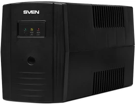 ИБП SVEN Pro 600, линейно-интерактивный, автоматический стабилизатор напряжения, 360Вт, 600Ва, 2 евророзетки, черный, габариты 100х295х145мм, 4,3кг./ UPS SVEN Pro 600, linear-interactive, automatic voltage regulator, 360W, 600Va, 2 eurosockets, black, dim