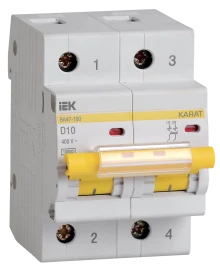 KARAT Авт. выкл. ВА47-100 2P D 10А 10кА IEK