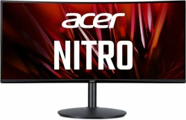 Монитор/ ACER XZ342CUS3BMIIPPHX 34'', ZeroFrame Yes, Curved 1500R Black, 21:9, VA, 3440x1440, 1 / 3ms, 320, HDR 400cd, 180Hz, 2xHDMI(2.0) + 2xDP(1.4) + Audio out, Speakers 2Wx2, sync: DP/HDMI FreeSync Premium, hdr: HDR 400, hadj 130