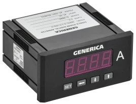 Амперметр цифр. щит. 1-ф. 48х96 LED GENERICA