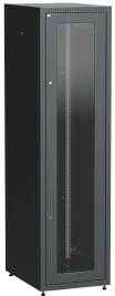 ITK LINEA E 42U 600х800мм стекл. пер. дв. задн. метал. чер.