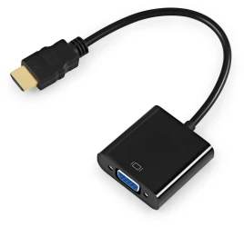 Переходник KingPrice KP-HDMI(m)-VGA(f) HDMI (m) VGA (f) 0.1м черный [KP-HDMI(M)-VGA(F)]