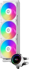 Система водяного охлаждения PcCooler DA360 WH ARGB Soc-AM5/AM4/1200/1700/1851 белый 4-pin Al 300W Ret (DA360-WHAWXX-GL) [DA360-WHAWXX-GL]