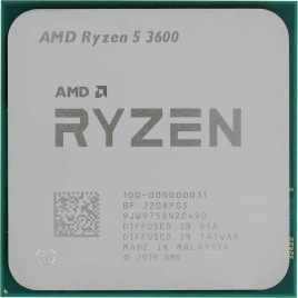 Процессор/ CPU AM4 AMD Ryzen 5 3600 (Matisse, 6C/12T, 3.6/4.2GHz, 32MB, 65W) OEM