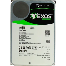 Жесткий диск/ HDD Seagate SATA 16Tb Exos X18 6Gb/s 7200 256Mb OFFICIAL RECERTIFIED 1 year warranty