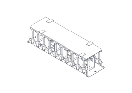 Horizontal Cable Organizer Excelente Series 3U Plastic Fingers