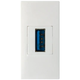 Donel Розетка информационная USB для передачи данных, 1мод., бел. (22.5х45мм), USB3.0, серия (тип) DEC