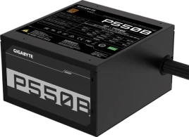 Блоки питания/ Power Supply Gigabyte GP-P550B, 550W 80+ Bronze (ATX, 2.31, Non-modular, 1x24(20+4)pin, 1x4+4-pin CPU, 3xMolex, 2x6+2-pin PCIe, 6xSATA3, Active, 120x120mm, 150x140x86mm, APFC, black)
