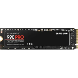 Твердотельные накопители/ Samsung SSD 990 PRO, 1000GB, M.2(22x80mm), NVMe 2.0, PCIe 4.0 x4, V-NAND TLC, R/W 7450/6900MB/s, IOPs 1 200 000/1 550 000, DRAM buffer 1024MB, TBW 600, DWPD 0.33 (12 мес.)
