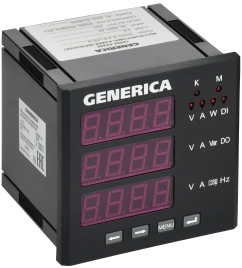 Мультиметр цифр. щит. 3-ф. DO RS-485 96х96 LED GENERICA
