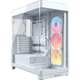 Корпус без блока питания/ Case Corsair Frame 4500X LX-R RGB iCUE LINK, Midi-Tower, TG, 3x120mm ARGB reverse fans, 2xUSB-A 3.2, 1xUSB 3.2 Type-C, E-ATX, ATX, mATX, mITX White