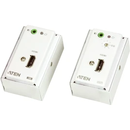 Настенный удлинитель HDMI по кабелю Cat 5, рамка MK (1080p@40м)/ HDMI/Audio 2xCat 5 Удлинитель с настенной панелью MK (1080p@40 м)