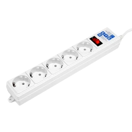 Фильтр-удлинитель Power Cube B 3.0 м 5 розеток (белый) 10А/2,2кВт/ Surge protector Power Cube B 3.0 m 5 outlets (white) 10A / 2.2kW